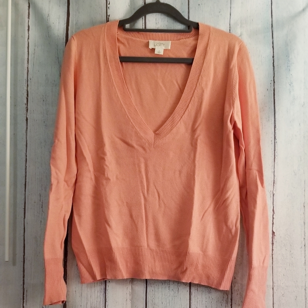 Ann Taylor LOFT Silk/Cashmere V-Neck